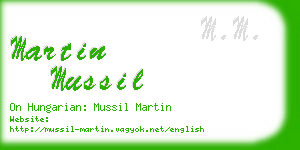martin mussil business card